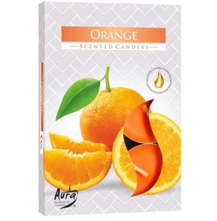 Świeczki-podgrzewacze zapachowe  op.6 szt. p15-63 pomarańcza; Aura