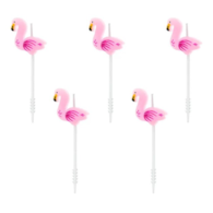 Świeczki urodzinowe; Flamingi 3cm  op.5 szt.