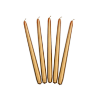 Świeca stożkowa, metalizowana;  złota, 29cm  op.10 szt.