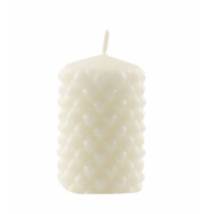 Świeca walec  70/180 kremowa - retro **