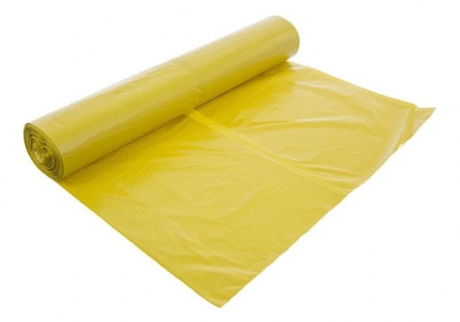 Worki na śmieci LD  120l  op.25 szt. żółte