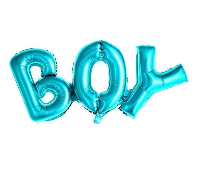 Balon foliowy  Boy; 67x29cm - niebieski