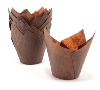 Muffiny  Tulipan   brązowe  op.200 szt. 160x50