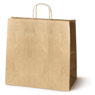 Torba papier.brązowa 40x18x39cm; u.skręcany (200) C9