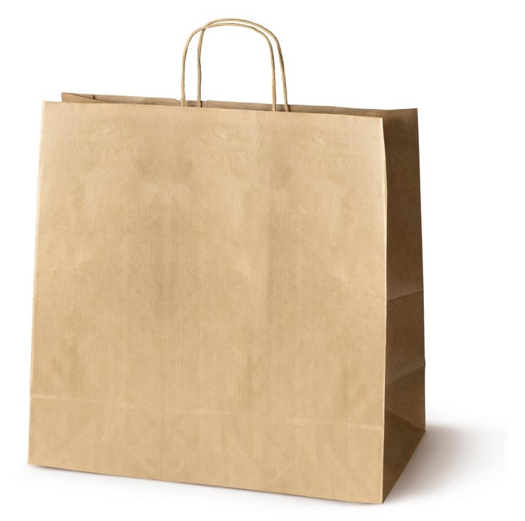 Torba papier.brązowa 40x18x39cm; u.skręcany (200) C9