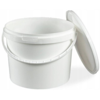 Wiadro 5l, białe z przykrywką