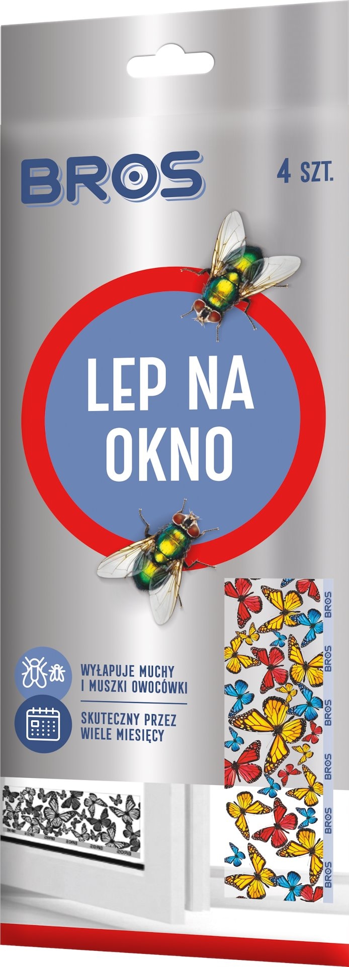 Bros  lep na okno 4-pack dekoracyjny