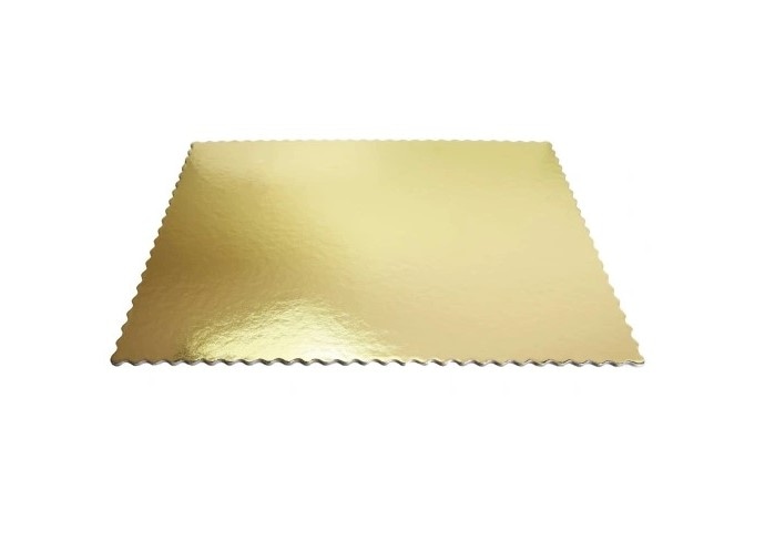 Podkład złoty prostok. 30x40  op.25 szt. karbowany 2000/2400g