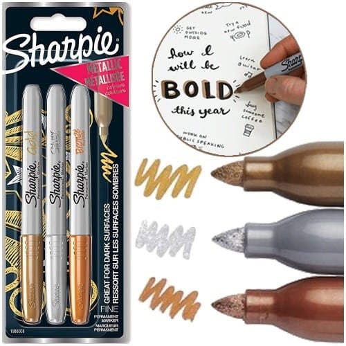 Marker perm.okr.  Sharpie Metallic  op.3 szt.