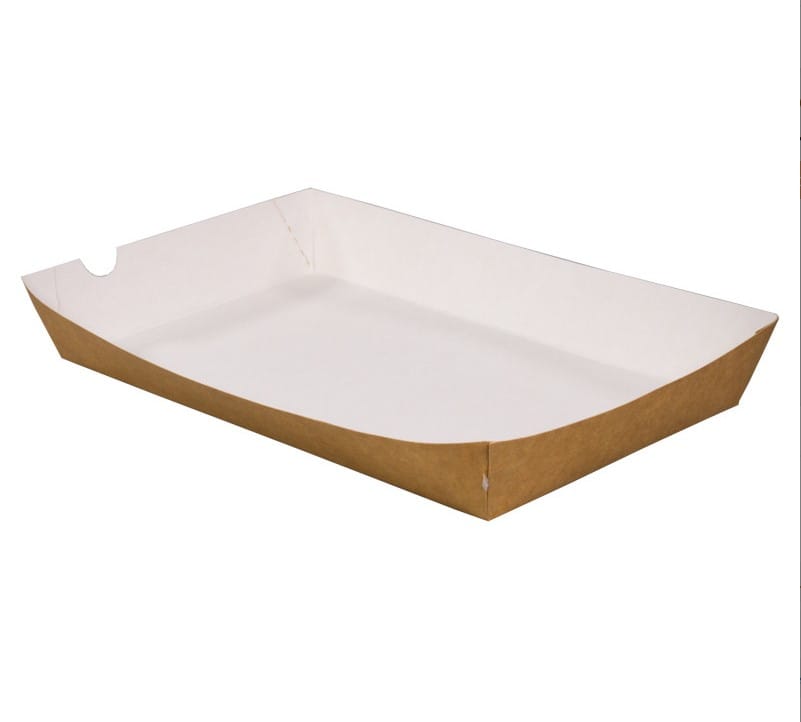 Tacki papier. 14x24x3,6cm  op.100 szt.  b/br/bez nadruku    P404  H