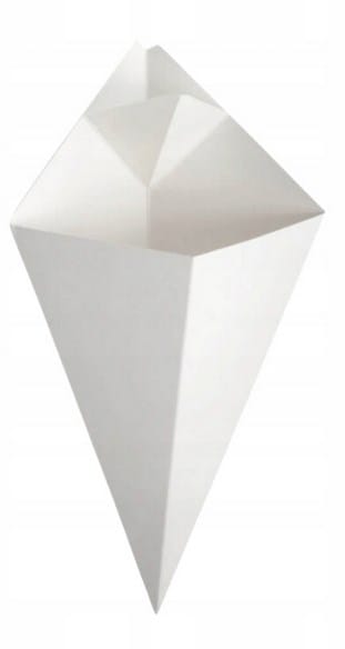 Rożek papier. 500ml +sos biały  op.50 szt.  (20) F102  wym. 20cm x 29cm