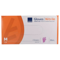 Rękawice Nitrylowe  M 100szt. różowe