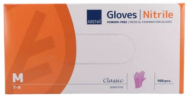 Rękawice Nitrylowe  M 100szt. różowe