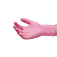 Rękawice Nitrylowe  L   op.100 szt. bezp./ różowe