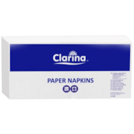 SERWETKI 33x33 składane 2-warstwowe a'250 białe 1/4