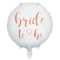 Balon foliowy  Bride to be; 45cm - biały