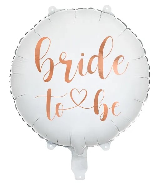 Balon foliowy  Bride to be; 45cm - biały