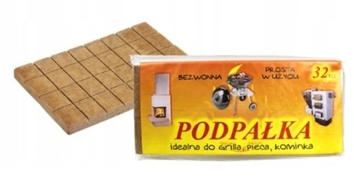 Rozpałka stała w kostkach  Grill  op.32 szt. brązowa