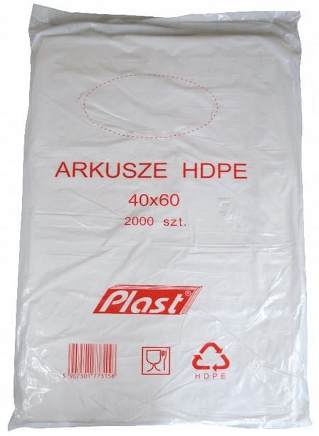 Arkusze foliowe HDPE  40x60cm  op.2000 szt. (12) P