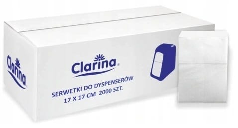 Serwetki do dyspensera 17X17cm  2000szt.  CLARINA