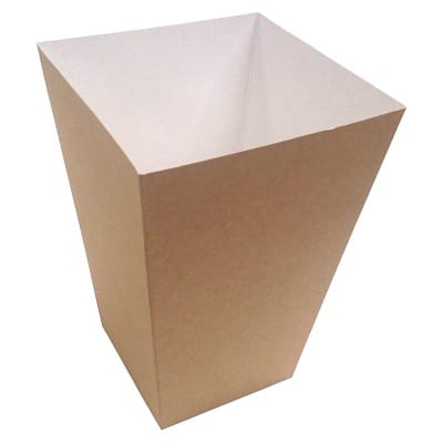Kubełek na popcorn  3L biało/brązowy 100szt.   P531