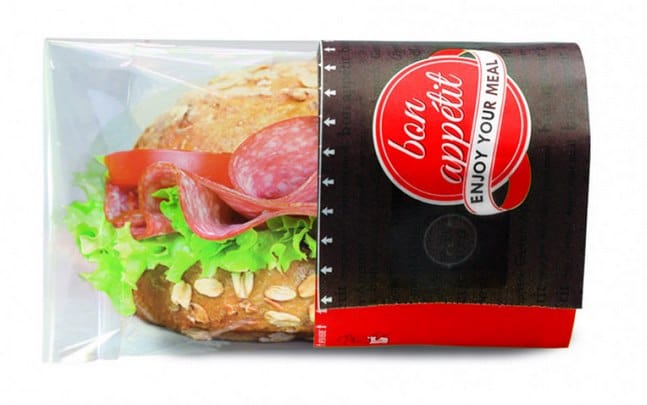 TOREBKA PAP.-FOL. KANAPKA  M  18x7,5x13cm a'50  (20)