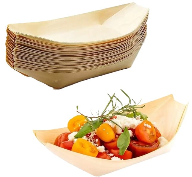 Miseczka Fingerfood drewniany, łódka  11x6,5  op.50 szt. (10) 84414