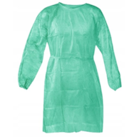 Fartuch flizelinowy  zielony z gumką, G-2 XL(10szt-op)