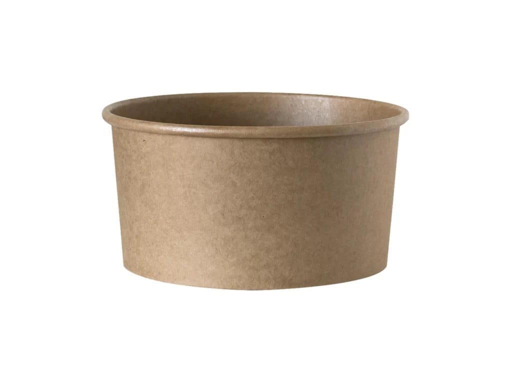 Poj. na sałatkę papier. brąz. okrągły 1000ml  op.50 szt. (12) **