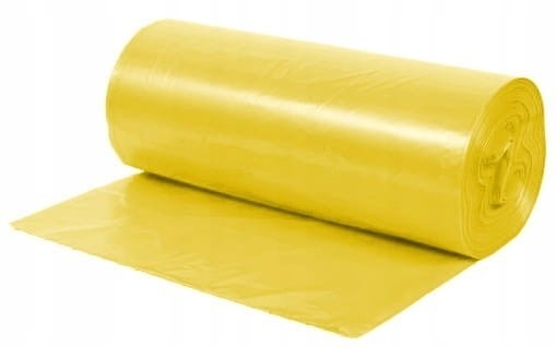 Worki na śmieci LD    35l  op.15 szt. (50) żółte