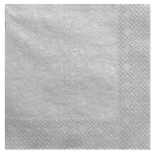 Serwetki 33x33cm  skł. 3-warst.  op.20 szt. srebrna  AHA