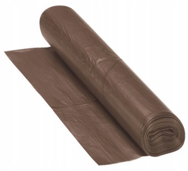 Worki na śmieci LD  120l  op.10 szt. (30) brązowe