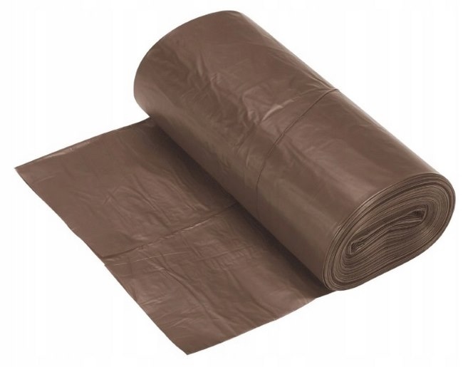 Worki na śmieci LD    60l  op.10 szt. (50) brązowe