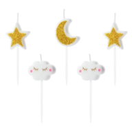 Świeczki urodzinowe; Little Star 2-3cm  op.5 szt. **