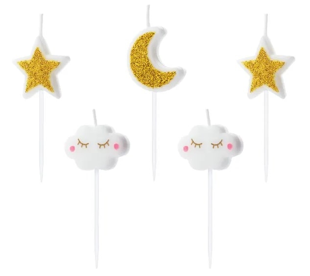 Świeczki urodzinowe; Little Star 2-3cm  op.5 szt. **