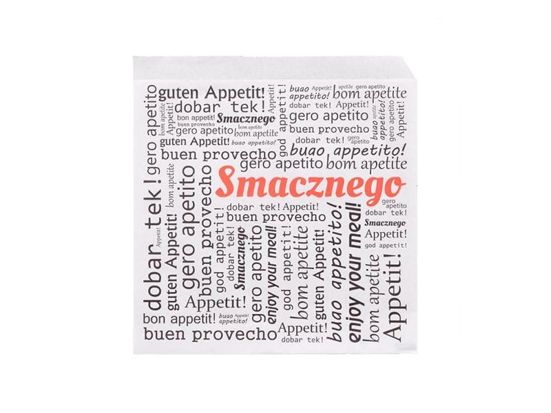 Toreb. Kebab/Hamburger powl. 17,5x17cm  op.200 szt. (10) nadr.uniwer. nowe smacznego/hamburger maxi/kebab