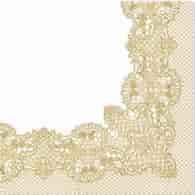 Serwetki 40x40cm flizelinowe skł.  wzór: złote Royal Lace   op.50 szt. (8)
