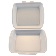 Pojemnik styropianowy obiadowy biały 1-dziel.  HP4  125szt.