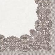 Serwetki 40x40cm flizelinowe skł.  wzór: brąz  Royal Lace  op.50 szt.