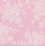 Serwetki 40x40cm flizelinowe skł.  wzór: róż jasny  Soft Lace  op.50 szt.  (8)