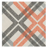 Serwetki 40x40cm flizelinowe skł.  wzór: pomarańczowo- szara kratka Stylish Check  op.50 szt.