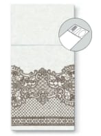 Kieszonki na sztućce Airlaid -  brąz, Royal Lace  op.25 szt. (4) **