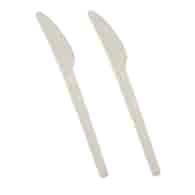 Nóż biały  op.100 szt. (10)  16,6cm  C-PLA  PURE  **