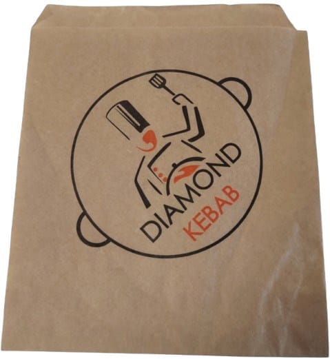Torebka Kebab/Hamburger niepowl. 16x17cm  op.1000 szt.  Diamond 