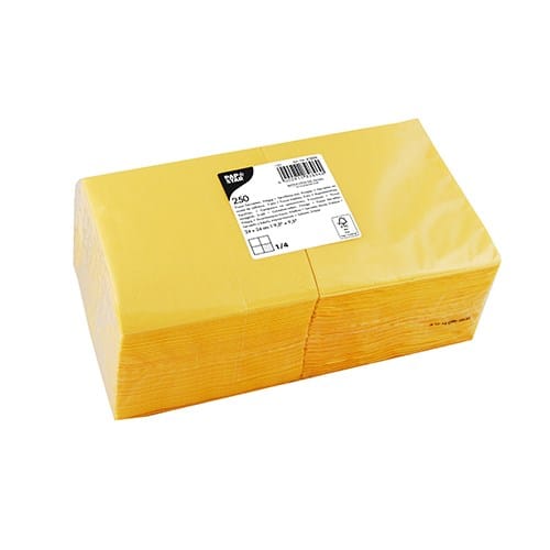Serwetki 24x24cm  skł. 3-warst.  żółte  op. 250 szt. (4) 82896