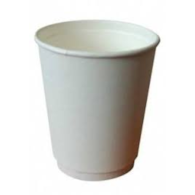 Kubek papier. 2-ściankowy  300ml  op.20 szt. (20) powl.  biały; (termiczny)**