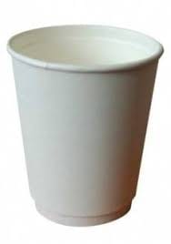 Kubek papier. 2-ściankowy  300ml  op.20 szt. (20) powl.  biały; (termiczny)**