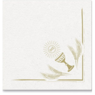 Serwetki 40x40cm flizelinowe skł.  Komunia święta  op.50 szt. (8) Kielich złoty