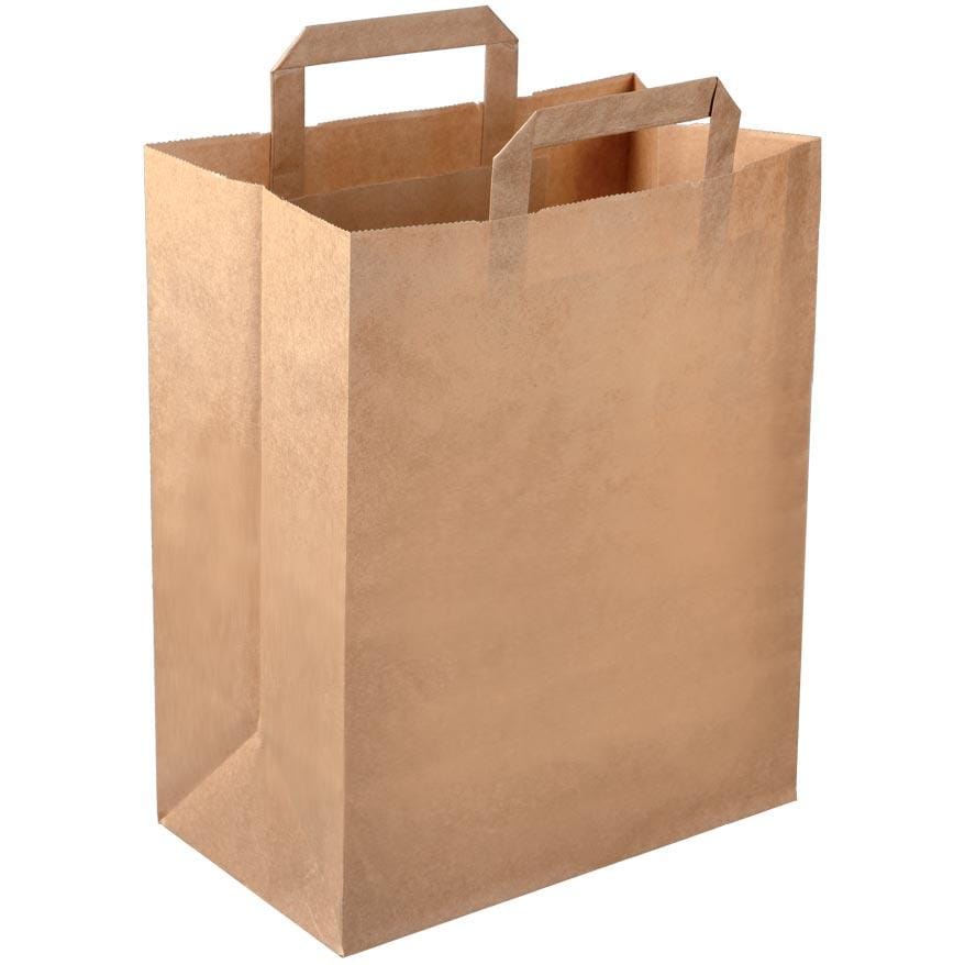 Torba papier.brązowa 32x16x42cm; u.płask; op.50szt (5) 45386