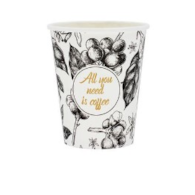 Kubek papier.nadruk  250ml  op.100 szt. (24) śr.80mm powl. - biały, All Y Need...